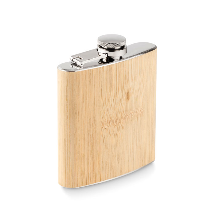 Hip flask bamboo | Eco promotional gift